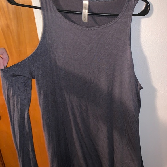 Long Sleeve Shirt with Shoulder Cut Out - Picture 1 of 2